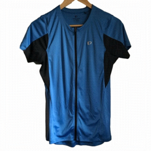 PEARL Izumi women’s Cycling Jersey, size large. Blue, short sleeve.